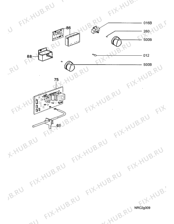 Взрыв-схема плиты (духовки) Faure FC508W1   FAE C.SP.F - Схема узла Functional parts